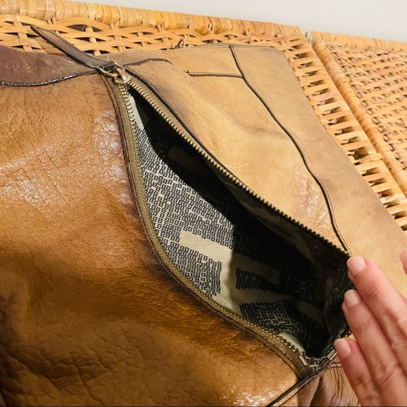 Joy Grayson folded genuine leather brown bag - Picture 6 of 7